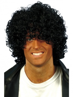 Afro Wig Wet Look - Black