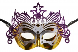 Gold Dragon Mask With Purple Decoration