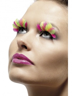 Neon Feather Eyelashes