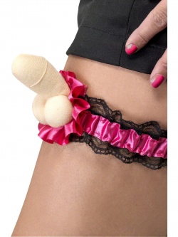 Hen Night Plush Willy Garter Pink