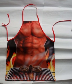 Funny apron: Man with grill