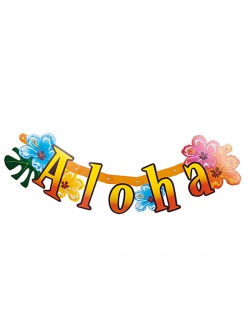 Pc. Letter banner Hibiscus 'Aloha' (83 cm)