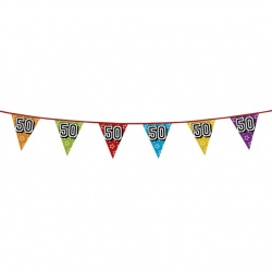 Holographic bunting '50' 