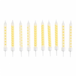 10 Candles Dots & Chevron sunshine yellow