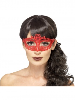 Lace Eyemask Red