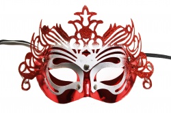 Red Dragon Mask With Red Decoration