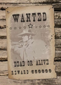 Decoration Wanted dead or alive 