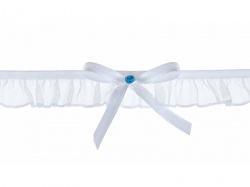 Chiffon Garter White