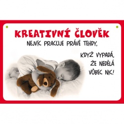 Cedulka Kreativni clovek