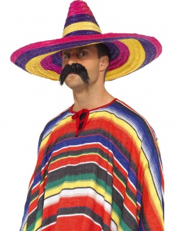 Large Sombrero, Multi-Coloured 