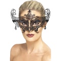 Farfalla Metal Filigree Eyemask Black