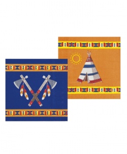 Set 12 Servetten Indians (25 cm)