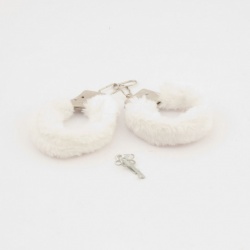 White Plush Handcuffs
