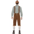 Traditional Deluxe Hanz Bavarian Costume, Green, with Lederhosen & Shirt