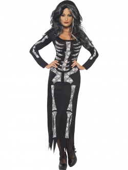 Skeleton Costume Black