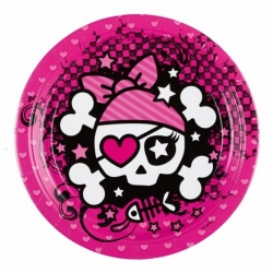 8 Plates Pink Pirate