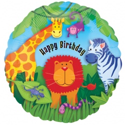 Jungle Animals Birthday Foil Balloon