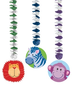 3 Dangling Cutouts Jungle Animals