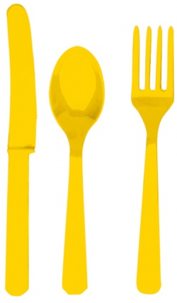 Cutlery Sunshine Yellow