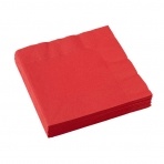 20 Beverage Napkins Apple Red