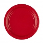 8 Plates Paper Apple Red
