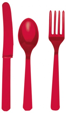 Cutlery Apple Red