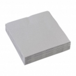 20 Beverage Napkins Silver