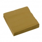 20 Beverage Napkins Gold