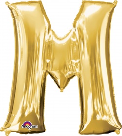 Mini Shape Letter "M" Gold Foil balloon