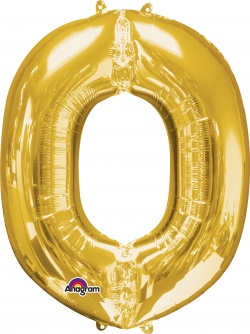 Mini Shape Letter "O" Gold Foil balloon