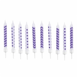 10 Candles Dots & Chevron new purple