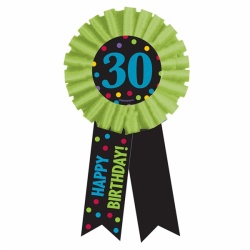 Award Ribbon 30 Chevron Birthday