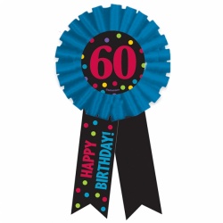 Award Ribbon 60 Chevron Birthday
