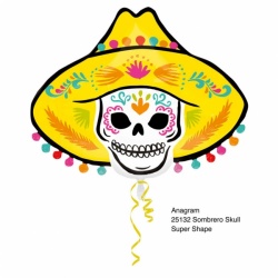 Sombrero Skull FoilBalloon