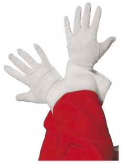 Santa Gloves White