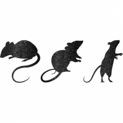 Glitter Paper Mice Silhouettes