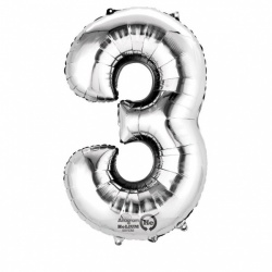 3 Silver Foil Balloon