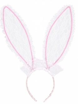 Pink Lace Bunny Ears