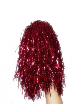 Pom Poms Metallic - Red